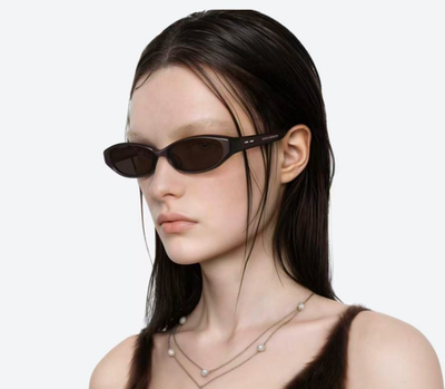 Gentle Monster Monica Sunglasses Cat-Eye Oval Brown Frame Women's