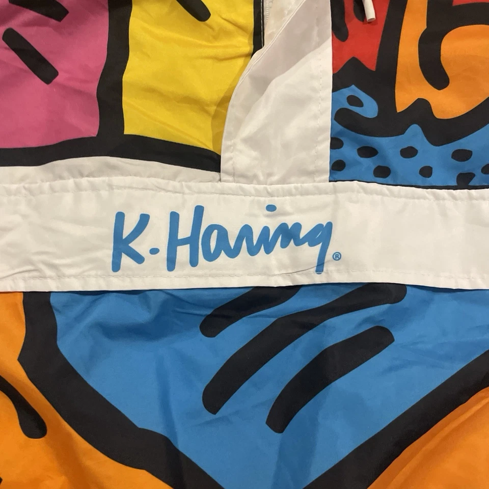 Rompevientos con capucha frontal cremallera graffiti colorido solo para miembros x Keith Haring XL Foto 4 de 4