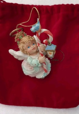 Vtg 1996 Heirloom Angel Ornament By G.G Santiago W/Velvet Bag Beautiful Detailed
