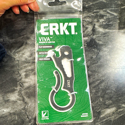 CRKT VIVA Multi-Tool Bottle Opener Flat Screwdriver Wrench Folding Black