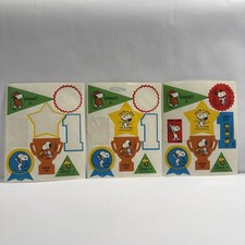 Vintage 1980s Hallmark Peanuts Snoopy Diary Stickers Multicolor School Awards