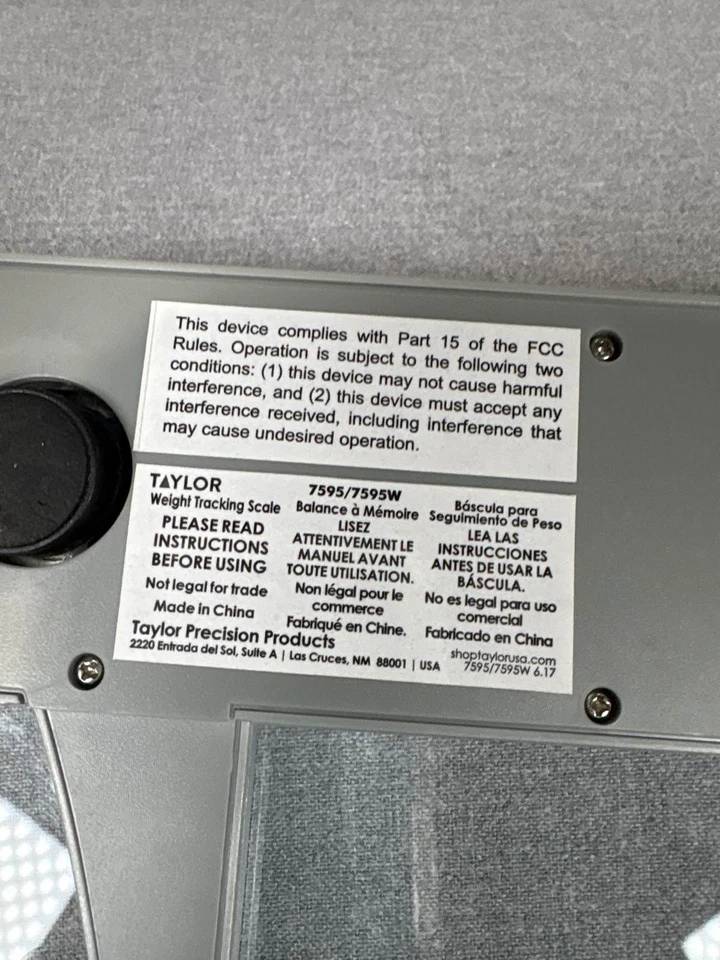 Báscula digital de vidrio Taylor 7595W 440 lb Foto 3 de 3