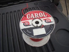 Vtg Carol Cable Co E27983 14 AWG 600V Machine Wire Partial Spool Red