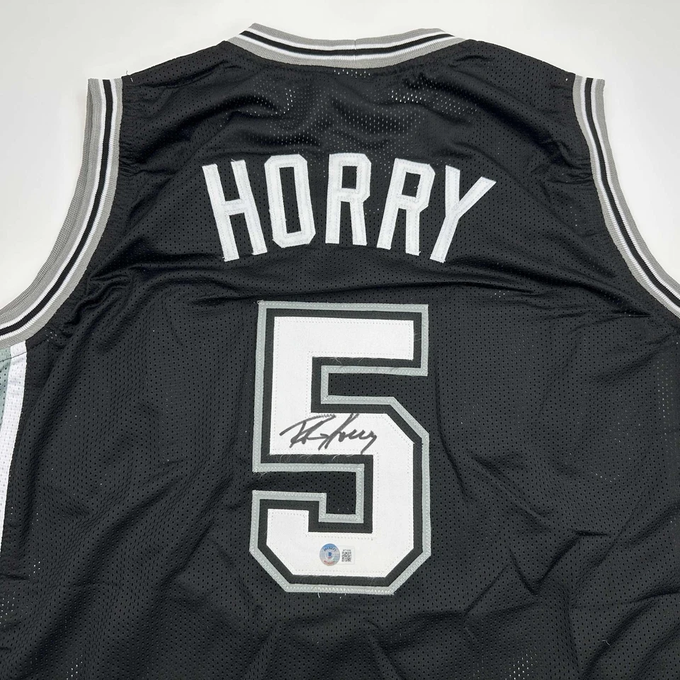 Autographed/Signed Robert Horry San Antonio Black Jersey Beckett BAS COA - Image 2 of 4