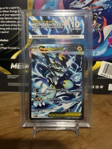 Ace 10 Mega Zeraora ex 2026 Pitch Black SIR Foil 114/084 EN Pokémon perfect subs
