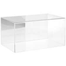 Plymor Clear Acrylic Display Case w/ No Base (Mirror Back), 16" W x 10" D x 8" H