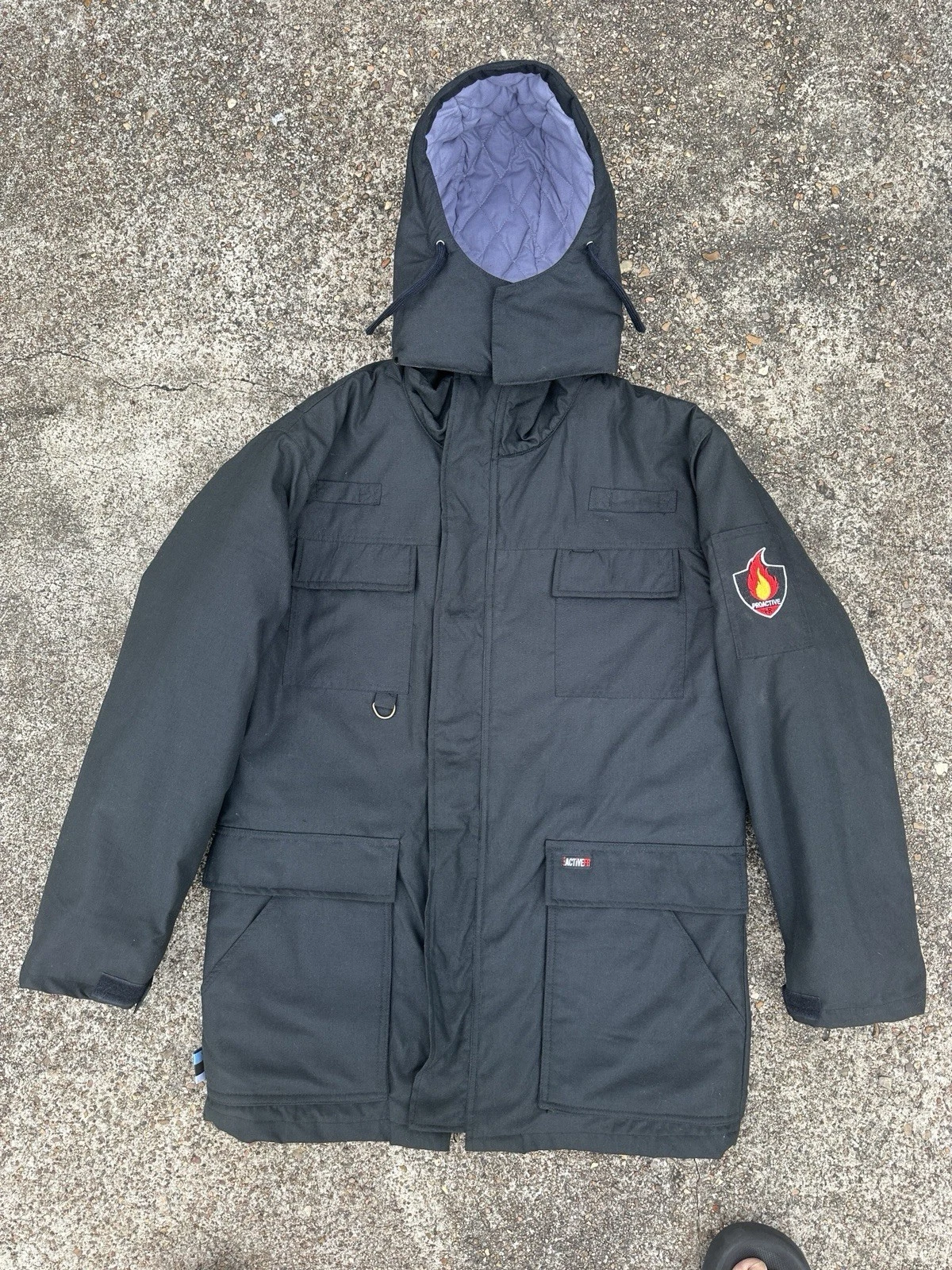 Proactive FR Flame Resistant Insulated Parka -BLACK  (M-4XL) image 1