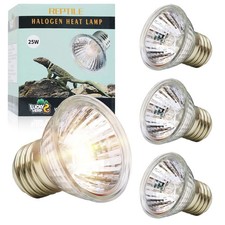 4 Pack 25W UVA UVB Reptile Light Bulbs, Heat Lamp Bulbs for Reptiles and Amph...