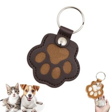 Pet Memorial Gifts for Cat Dog, Cute Leather Paw Keychain, Pet Hair Keepsake ...