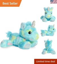 Vibrant Blueberryripple Unicorn Plush Toy - Soft, Shimmery Cuddle Companion