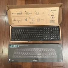 Logitech MX Keys S Wireless Bluetooth Keyboard w/ Dongle READ DESCRIPTION