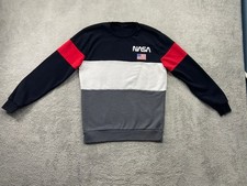 Chemistry NASA Sweatshirt Men's Medium Colorblock Spell Out Flag USA Casual