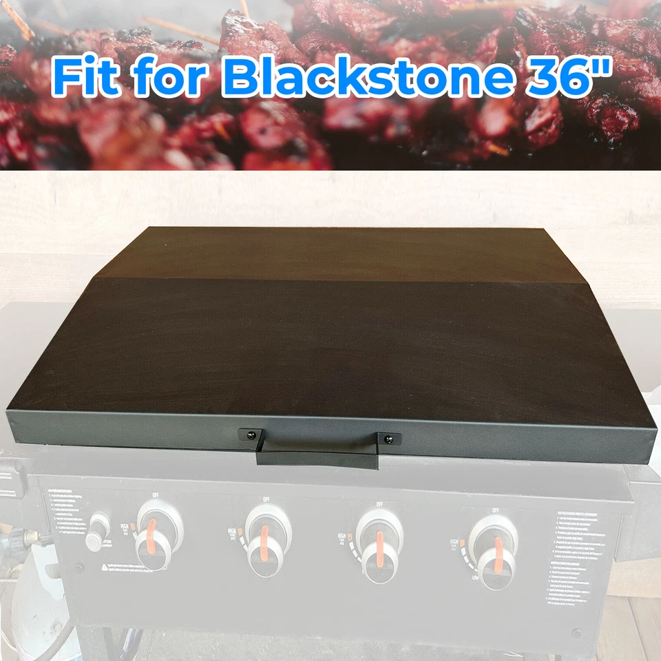 Tampa articulada para chapa Blackstone 36 polegadas com coleção de graxa traseira - Preto - Imagem 4 de 4