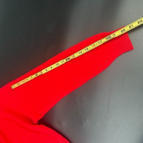 Maglione Vintage Casual Angolo Cashmere M Rosso Pullover Luminoso - Foto 8 di 10
