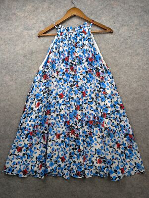 Badgley Mischka Belle Dress Womens 10 Blue Ruffle Halter Neck Floral Swing Lined | eBay Badgley Mischka Belle Dress Womens 10 Blue Ruffle Halter Neck Floral Swing Lined | eBay