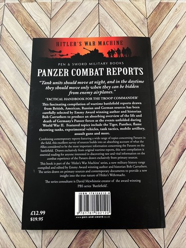 Hitler's War Machine: Panzer Combat Reports by Bob Carruthers (Paperback) - Imagen 3 de 4