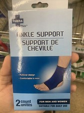 Ankle Support Compression Sleeve Unisex 2 Sleeves/Pk One-Size-Fits-Most