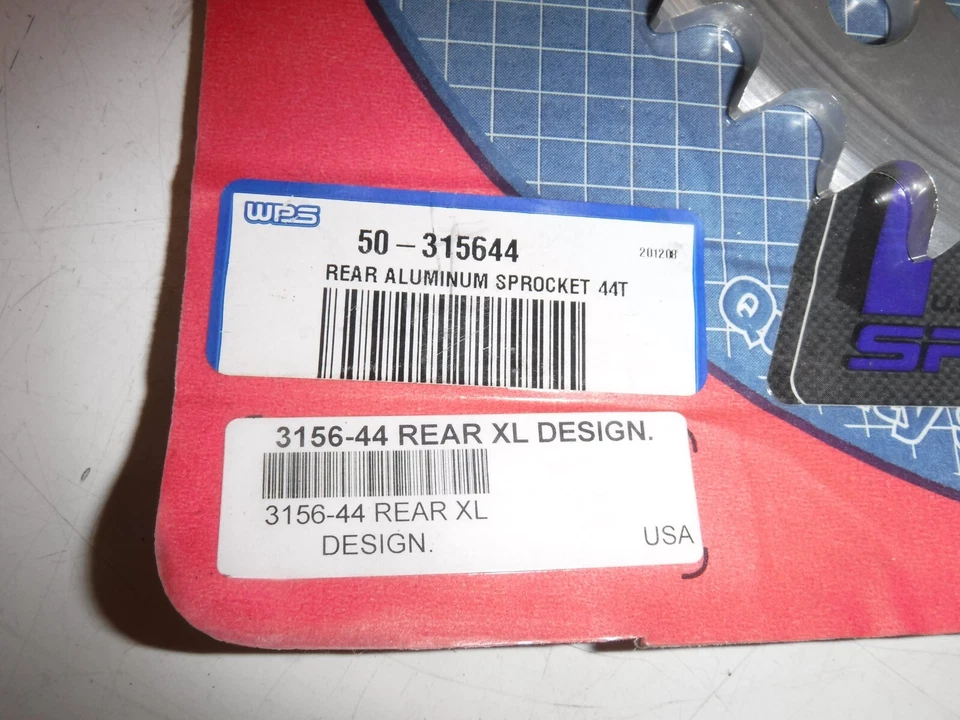 PBI - 3156-44 - Алюминиевая задняя звездочка, 44T HONDA XR - Изображение 2 из 3