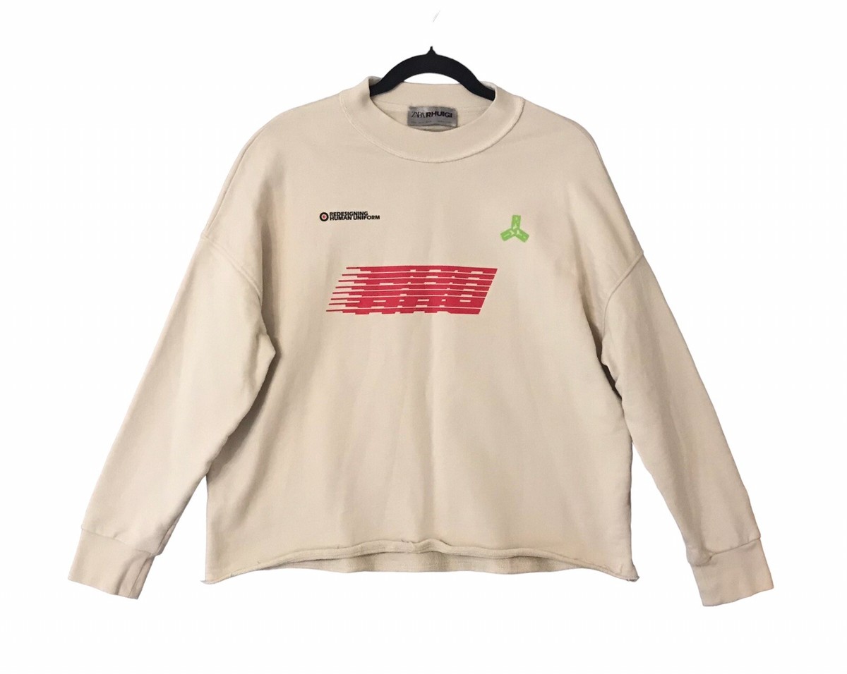 Zara X RHUDE Pullover Sweatshirt Rhuigi RARE Logos Oversized Men's