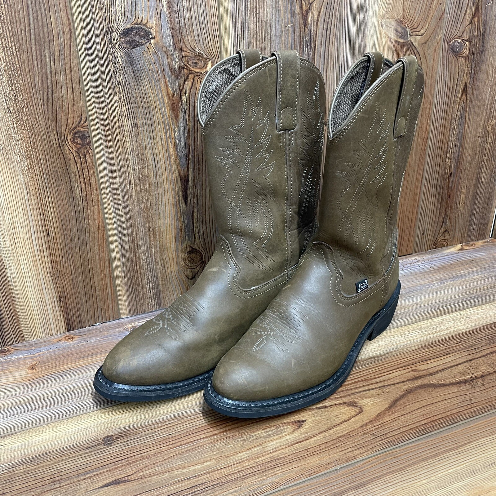 Justin Men's Cowboy Boots Farm Ranch 