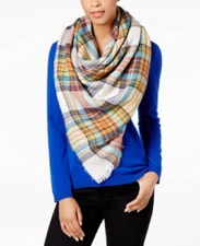 Steve Madden Classic Plaid Blanket Wrap