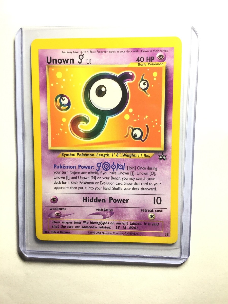 NM Pokemon UNOWN J Card BLACK STAR PROMO Set #38 Wizard of the