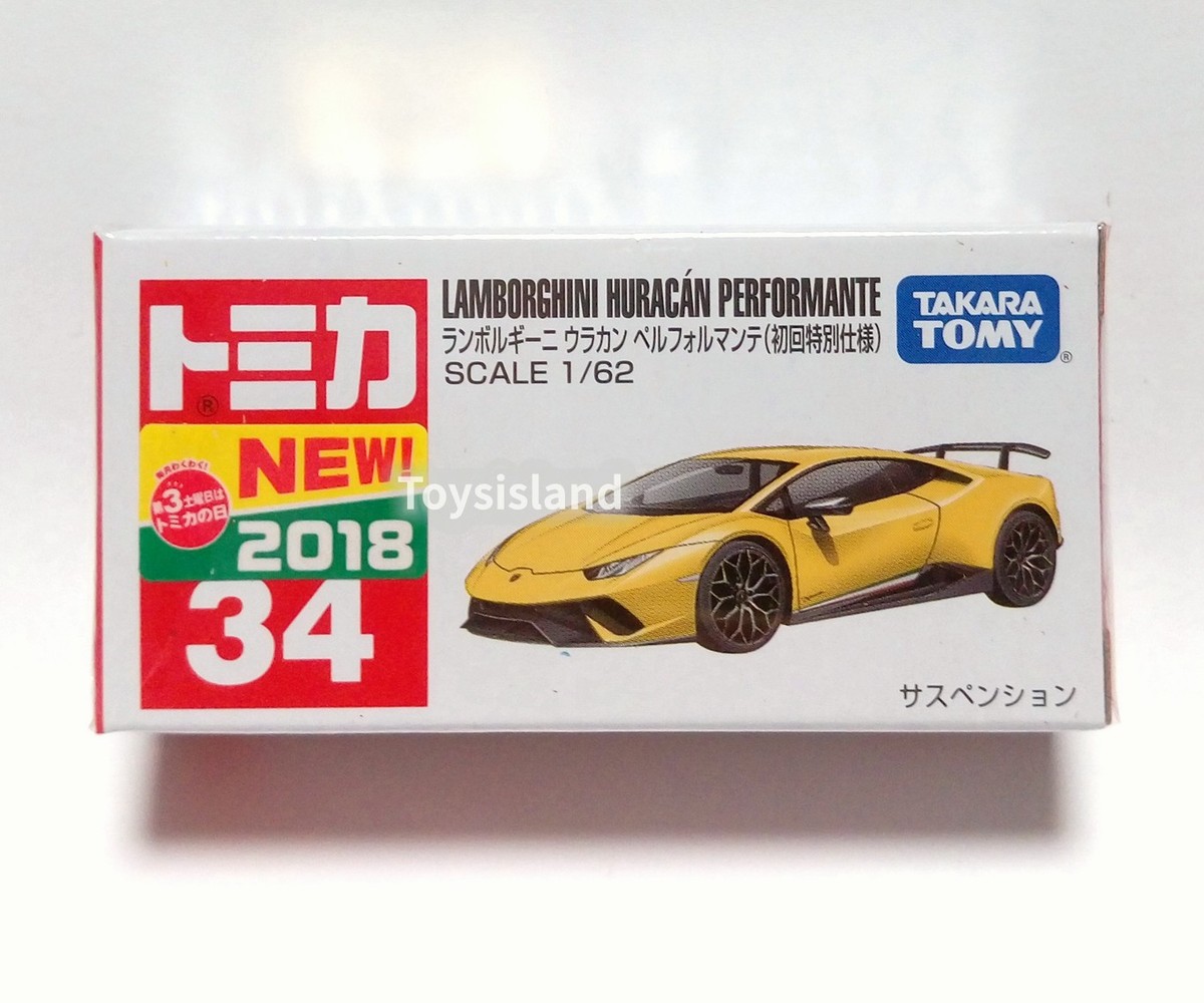 TOMICA 34 LAMBORGHINI HURACAN PERFORMANTE 2018 FEB NEW First