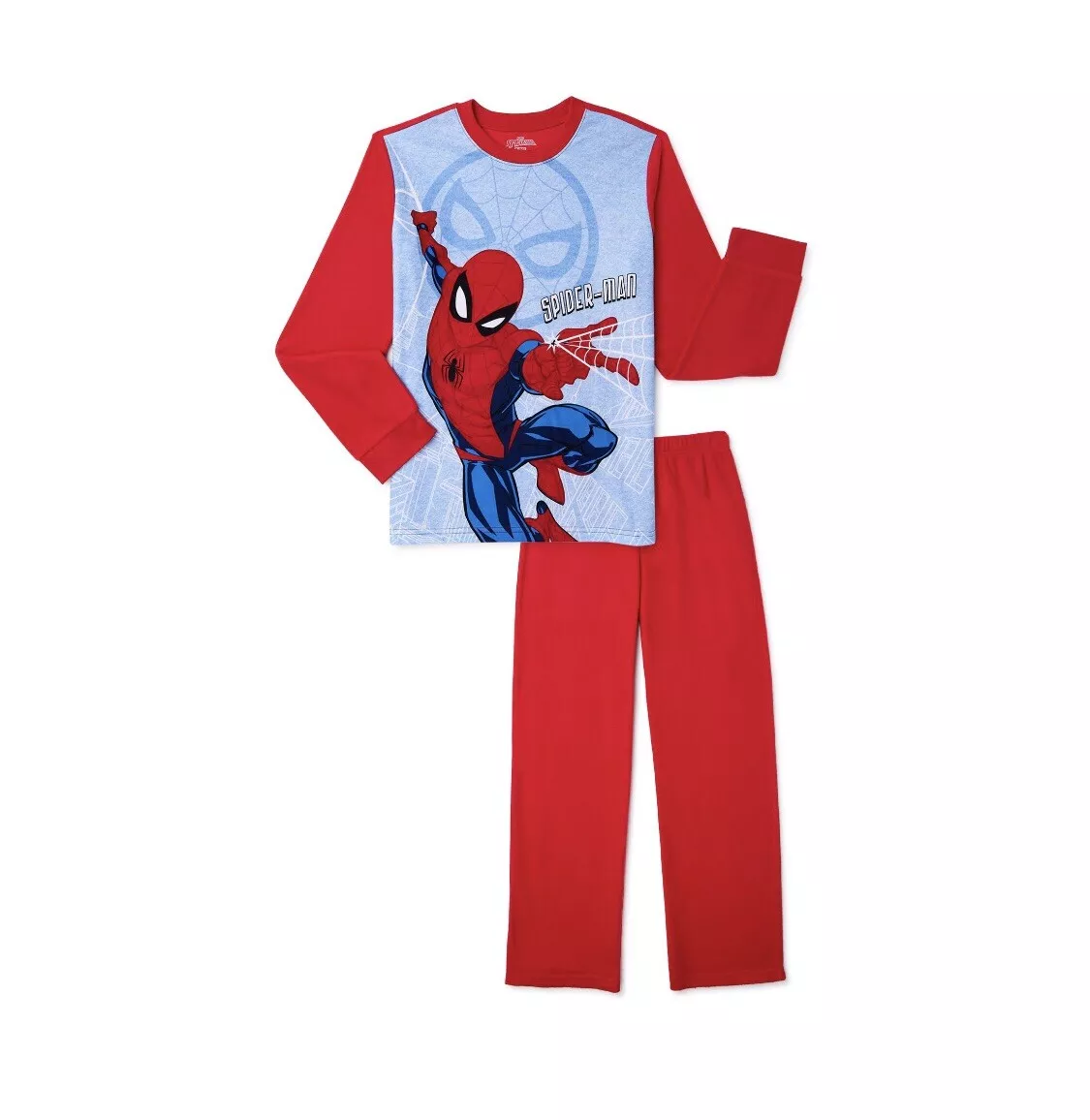 SPIDERMAN 2 PC PJ Set Fleece Pajamas Sleepwear Superhero 4 5 6 7 8 10 12