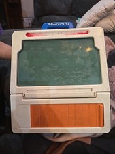 Vintage Fisher Price School Days Blue Play Store Desk Chalk Board Magnetic