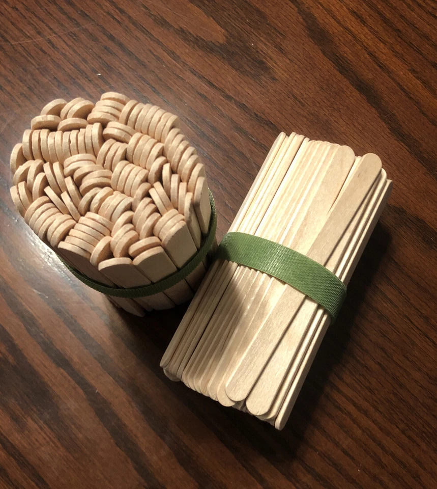 200 palitos de paleta artesanal de madera 4 1/2 x 3/8′′ - Ideal para proyectos de artesanía Foto 2 de 2