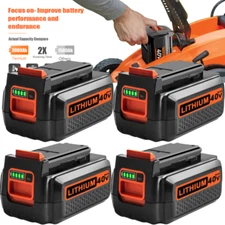 4PACK 40V for Black and Decker 40 Volt Max Lithium Battery LBX2040 LBXR36 LSW136