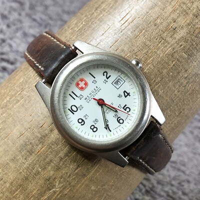 Wegner S.A.K. Design 0600 Swiss Date Leather Band Wenger Swiss Army SAK Design Cavalry 29mm Midsize Watch - Etsy main image 3
