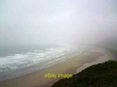 Foto 6x4 Rhossili Bay An einem nassen und windigen Nachmittag. c2021
