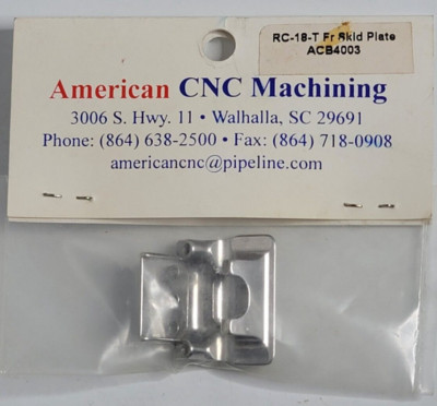 American CNC Machining ACB4003 Front Skid Plate RC18T RC Car Part NEW Vintage