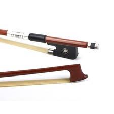 Violin Bow 4/4 Size Brazilwood Stick with Ebony Frog and White Horse Hair