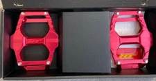 HT Platform Bicycle Pedals sealed bearing AR06 with pins for extra grip- Red ANO
