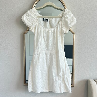 Reformation Mini Dress Women's Size 6 Ivory White Eyelet Bridal Tencel  Milkmaid | eBay