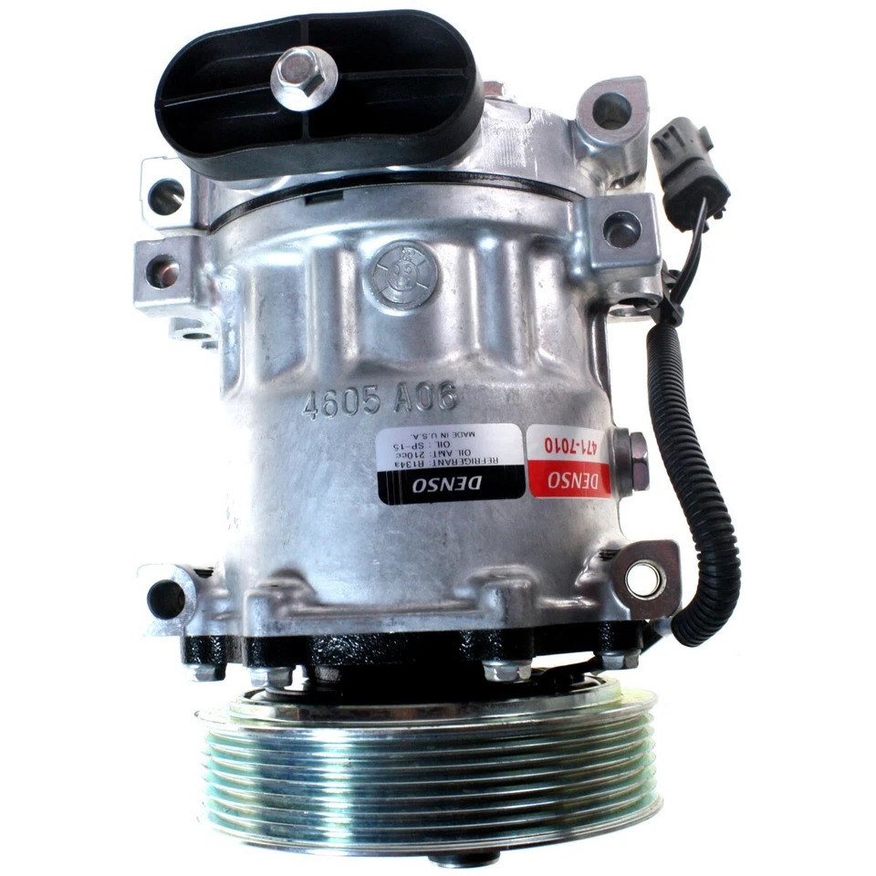 Compresor de aire acondicionado Denso 471-7010 nuevo para camioneta Ram con embrague Dodge 1500 2500 Foto 4 de 4