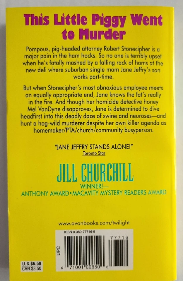 Silence of the Hams A Jane Jeffry Mystery by Jill Churchill 1996 - Image 2 of 3