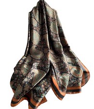 Womens 100 Large Mulberry Silk Scarf Long Satin Scarf Fashion Lightweight Wraps