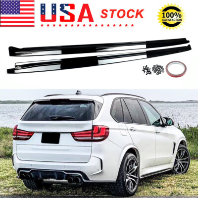2X 3D Style Side Skirts For BMW F15 X5 F16 X6 F85 X5M F86 X6M M Sport 2016-2019