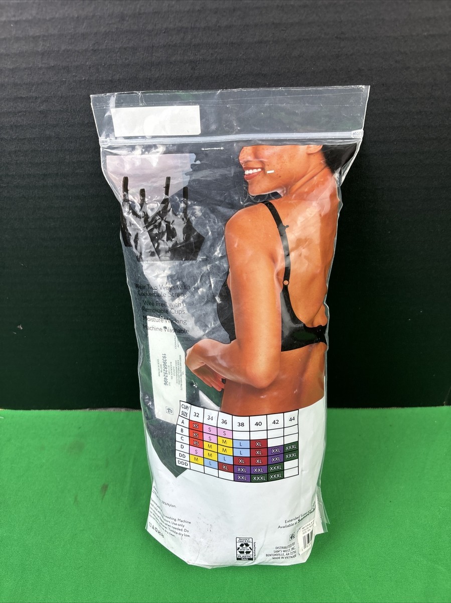 Member's Mark Ladies 2 Pack Bonded Adjustable Bralette Size XXL