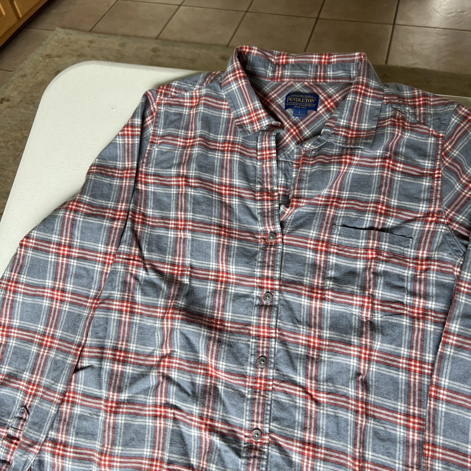 Pendleton Kids Large Button Up Flannel Shirt Ligh… - image 6