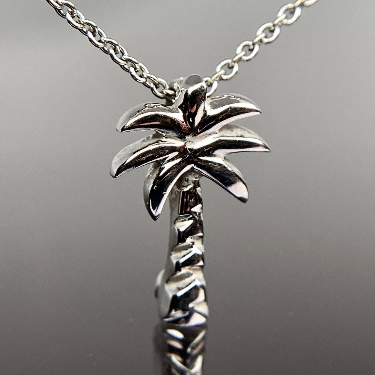 Roberto Coin Tiny Treasures 18k White Gold Palm Tree Pendant with