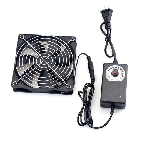 120mm x 25mm 110V 220V AC Powered Cooling Fan With Speed Controller 5V to 12V - Afbeelding 23 van 27
