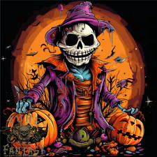 Jack Scheletro Halloween Teschio T-Shirt 100% Cotone