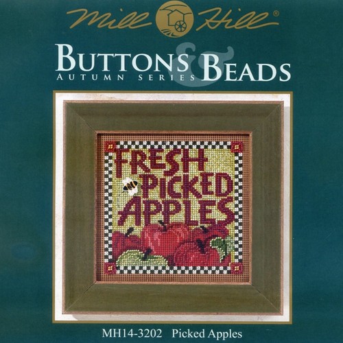 Picked Apples Cross Stitch Kit Mill Hill 2013 Buttons & Beads Autumn - Picture 3 of 3