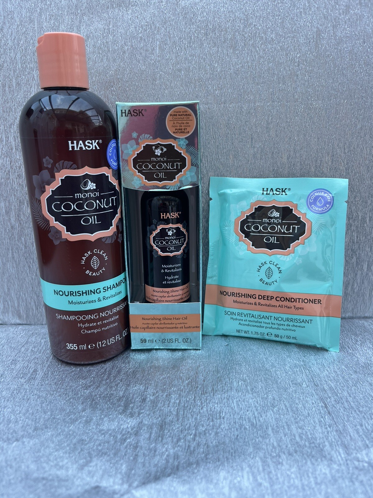 HASK Monoi Coconut Oil Nourishing Shampoo Set