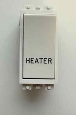 Tenby 2023 Grid switch 20A Double Pole Engraved HEATER