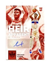 2021-22 Isaiah Todd Panini Court Kings Auto /99 Heir Apparent HA Red Ruby RC Mt